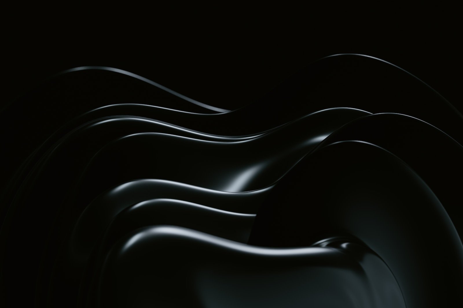 a black background with wavy lines