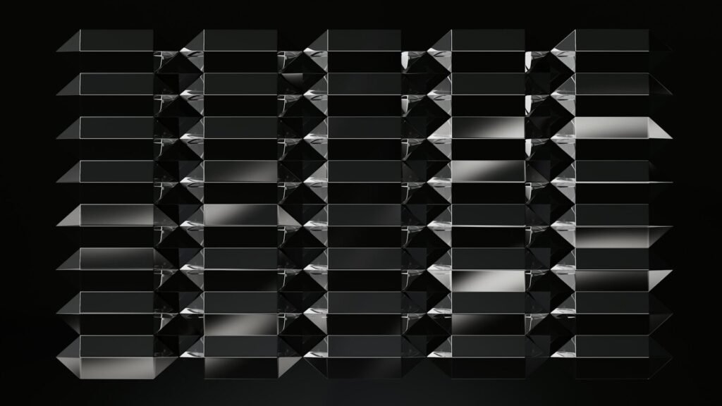 Abstract geometric background used as the featured image for a Google Ads budget article